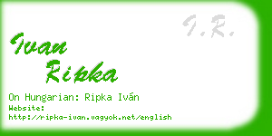 ivan ripka business card